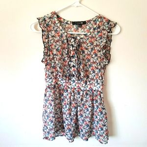 Forever 21 Floral Ruffle Top